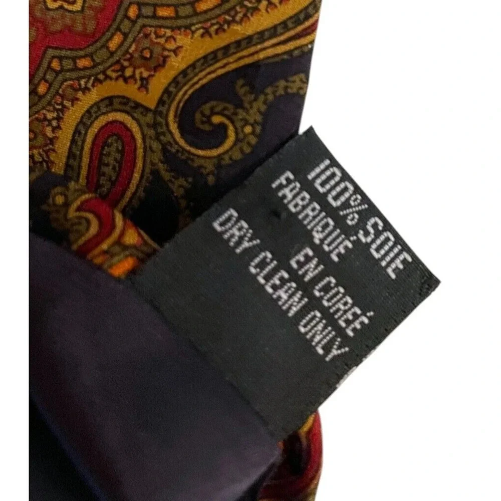 Looney Tunes Mania Men's Neck Tie One Size Brown Paisley Print 100% Silk